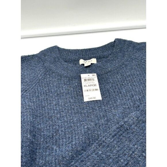 Style & Co Thermal Knit Sweater, Dark Sky Heather, XL - Picture 4 of 10